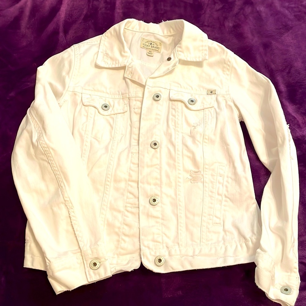 Lucky Brand white denim jacket- size  XS